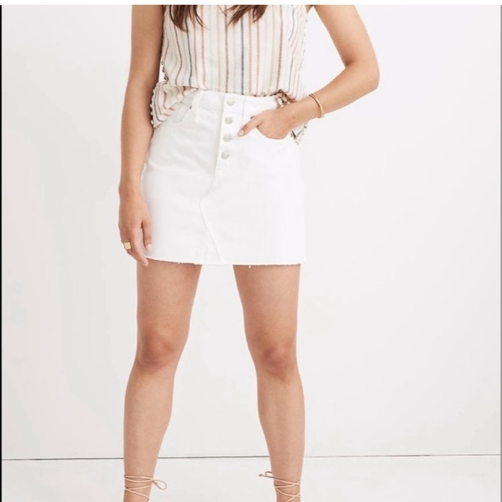 Madewell Ridge denim a line ski skirt